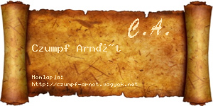 Czumpf Arnót névjegykártya